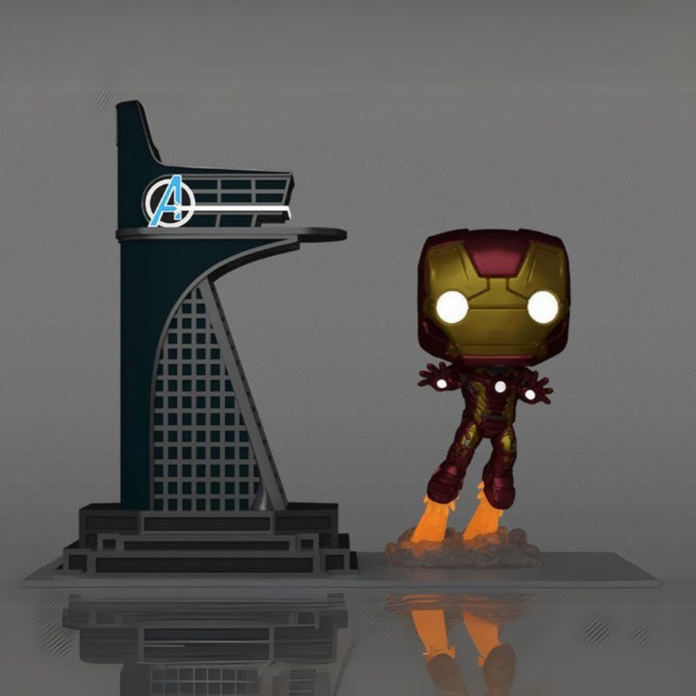Funko POP - Town - Iron Man - 35 - Avengers Tower - Glow Special Edition