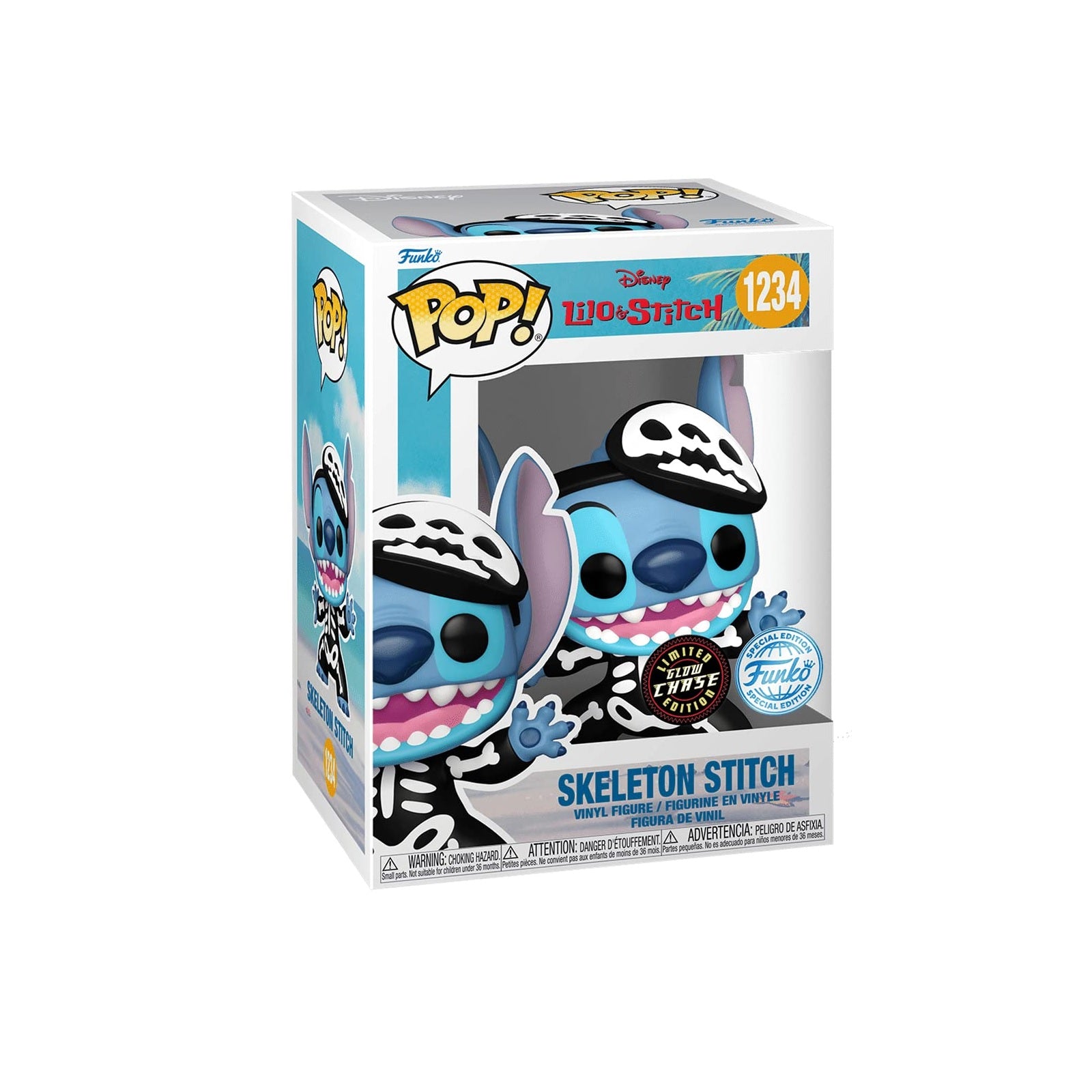 Funko POP - Chase - Disney - Lilo & Stitch - 1234 - Special Edition Glow Chase - Stitch