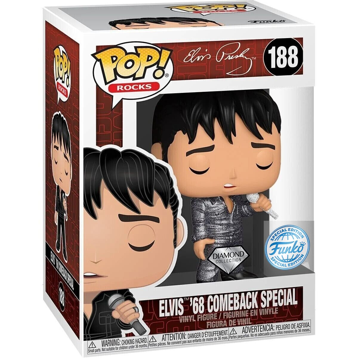Funko POP - Rocks - Elvis Presley - 188 - 68 Comeback Special