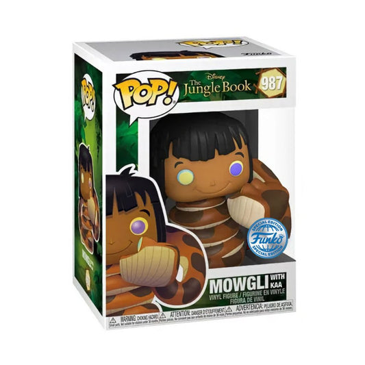 Funko POP - Disney - Das Dschungelbuch - 987 - Mowgli with Kaa - Very Neko Exclusive