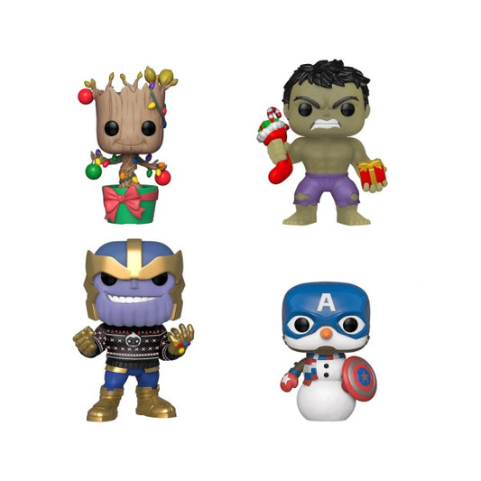Funko POP - Packung mit 4 - Marvel - Marvel - Holiday