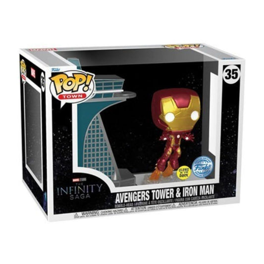 Funko POP - Town - Iron Man - 35 - Avengers Tower - Glow Special Edition